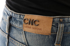 Costume National Blauwe Katoenen Stretch Denim Jeans
