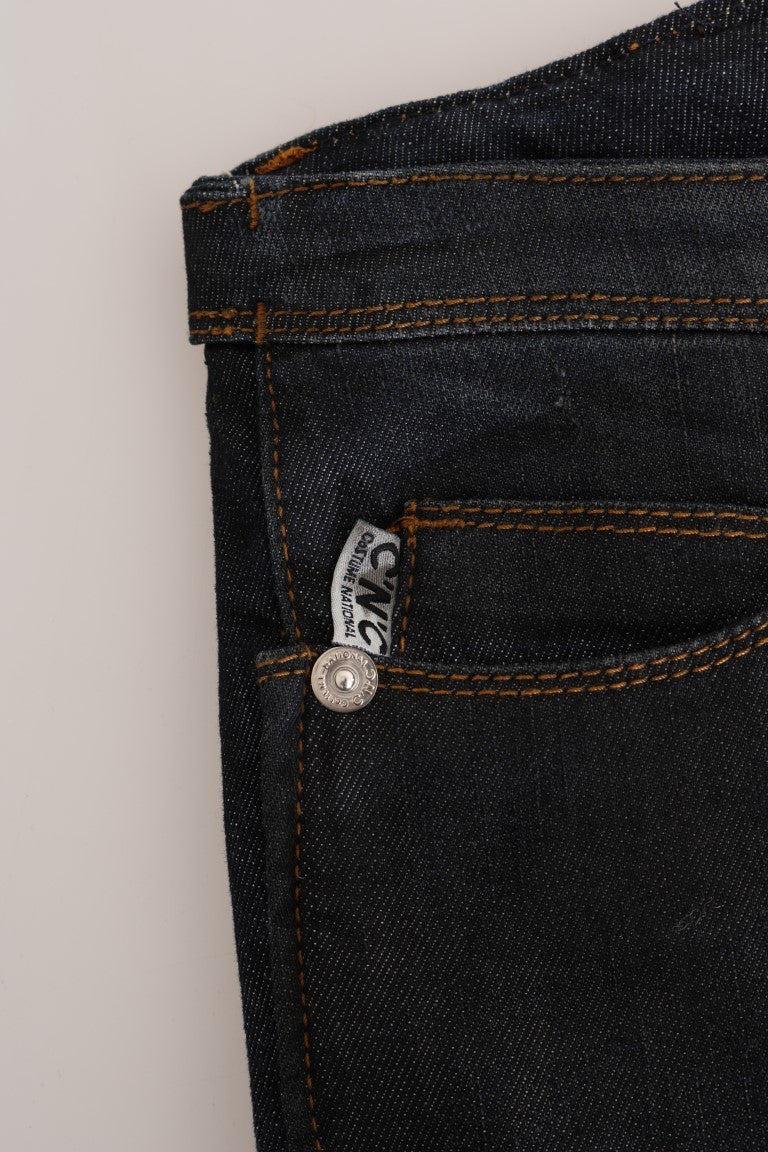 Costume National Donkerblauwe Slim Fit Jeans van Katoen