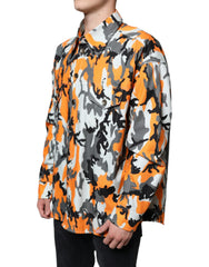 Dolce &amp; Gabbana – Mehrfarbige Camouflage-Jeansjacke aus Baumwolldenim mit Kragen