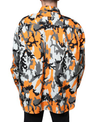 Dolce &amp; Gabbana – Mehrfarbige Camouflage-Jeansjacke aus Baumwolldenim mit Kragen