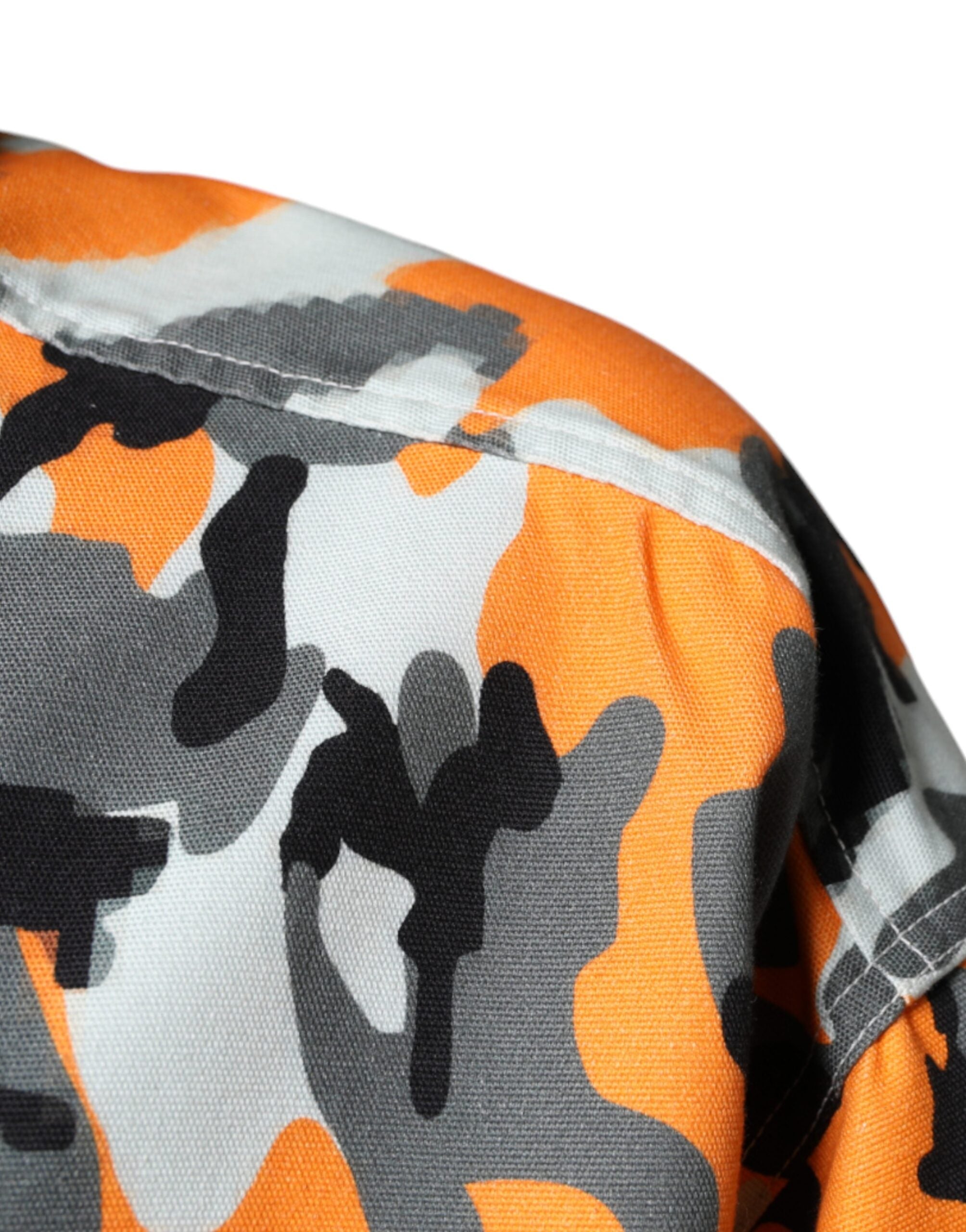 Dolce &amp; Gabbana – Mehrfarbige Camouflage-Jeansjacke aus Baumwolldenim mit Kragen