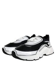 Dolce &amp; Gabbana – Daymaster – Sneaker mit Logo-Schild in Weiß und Schwarz