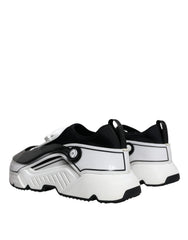 Dolce &amp; Gabbana – Daymaster – Sneaker mit Logo-Schild in Weiß und Schwarz