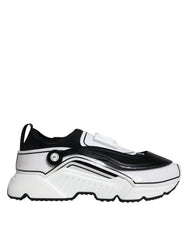 Dolce &amp; Gabbana – Daymaster – Sneaker mit Logo-Schild in Weiß und Schwarz