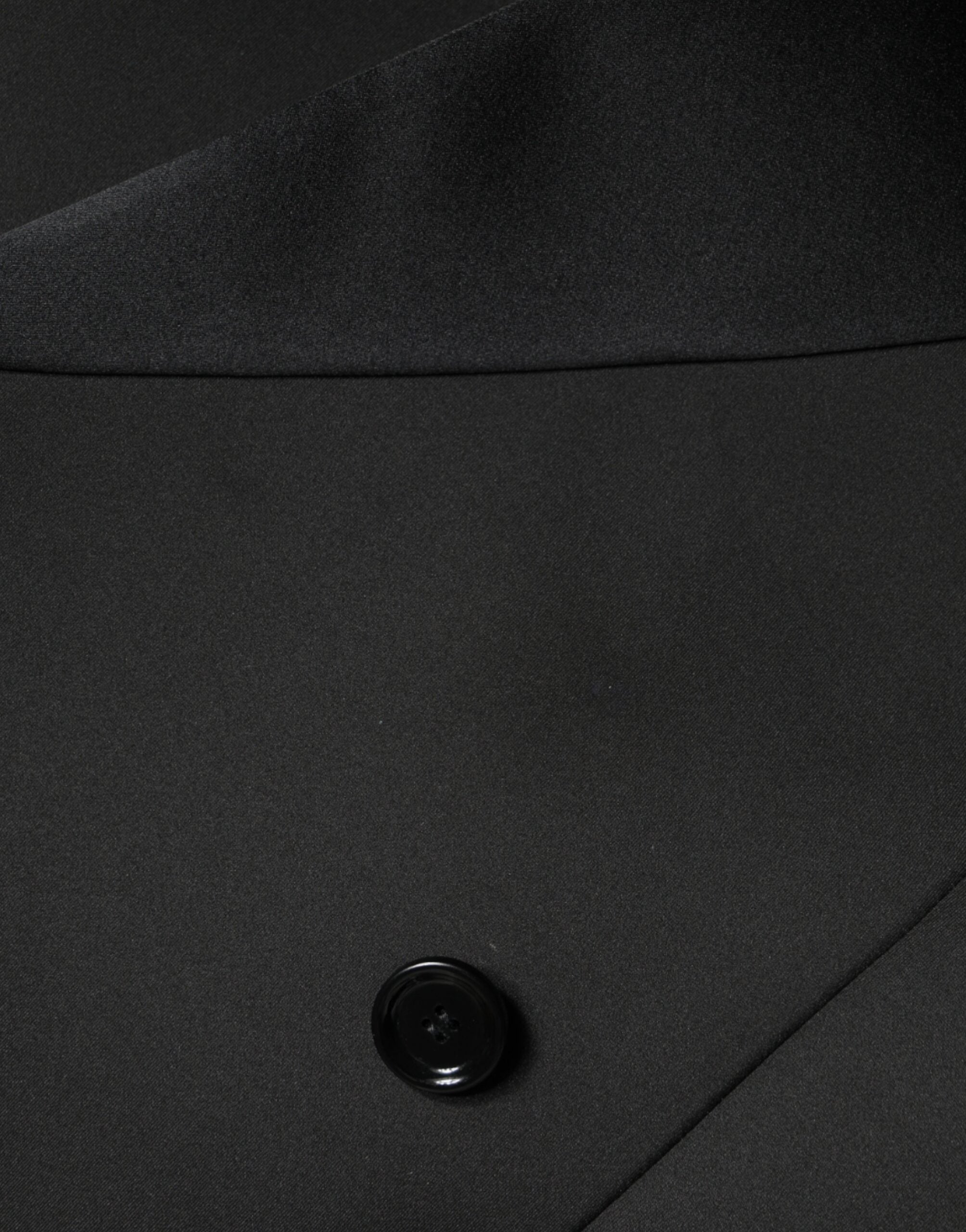 Dolce & Gabbana Schwarzer Doppelreihiger Mantel aus Polyester