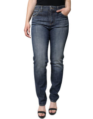 Dolce & Gabbana Donkerblauwe Katoen Stretch Skinny Denim Jeans