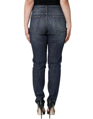 Dolce & Gabbana Donkerblauwe Katoen Stretch Skinny Denim Jeans