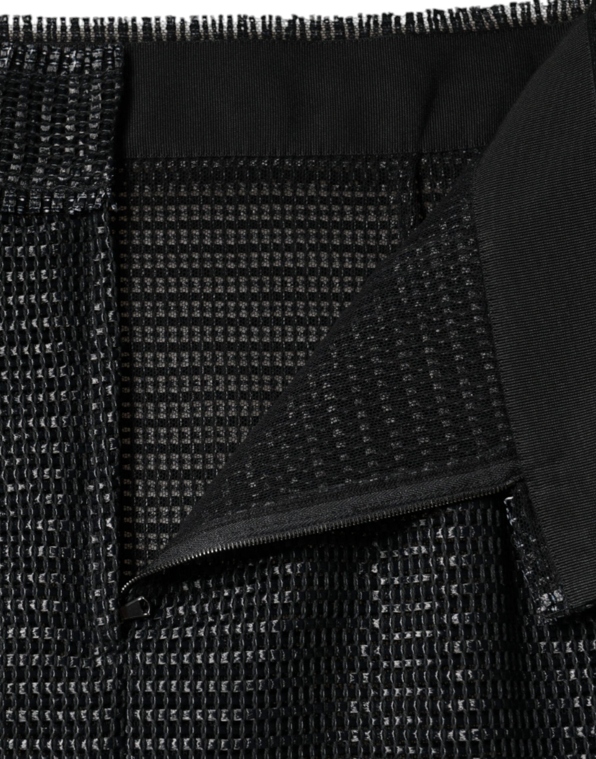 Dolce & Gabbana Schwarzer Bleistiftrock aus Viskose mit hoher Taille
