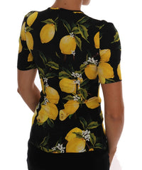 Dolce & Gabbana Multicolor Citroen Zijden Stretch T-Shirt