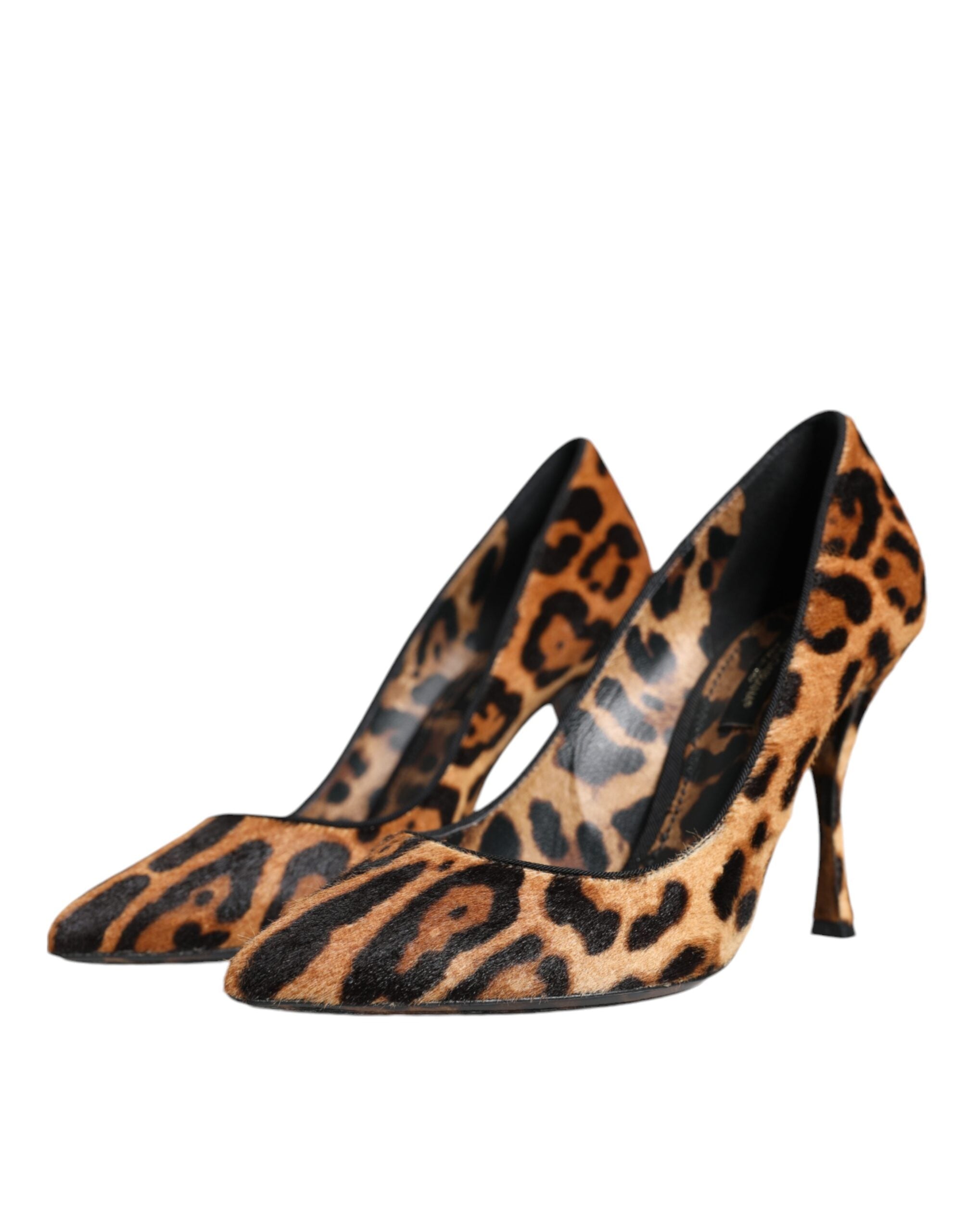 Dolce & Gabbana Braune Leoparden-Pumps aus Kalbshaar
