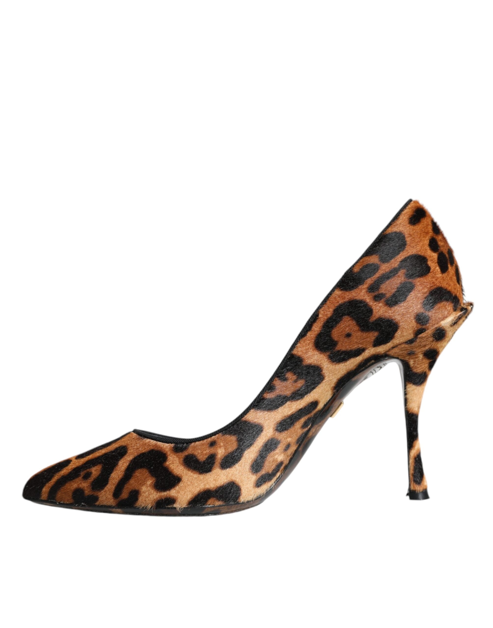 Dolce & Gabbana Braune Leoparden-Pumps aus Kalbshaar