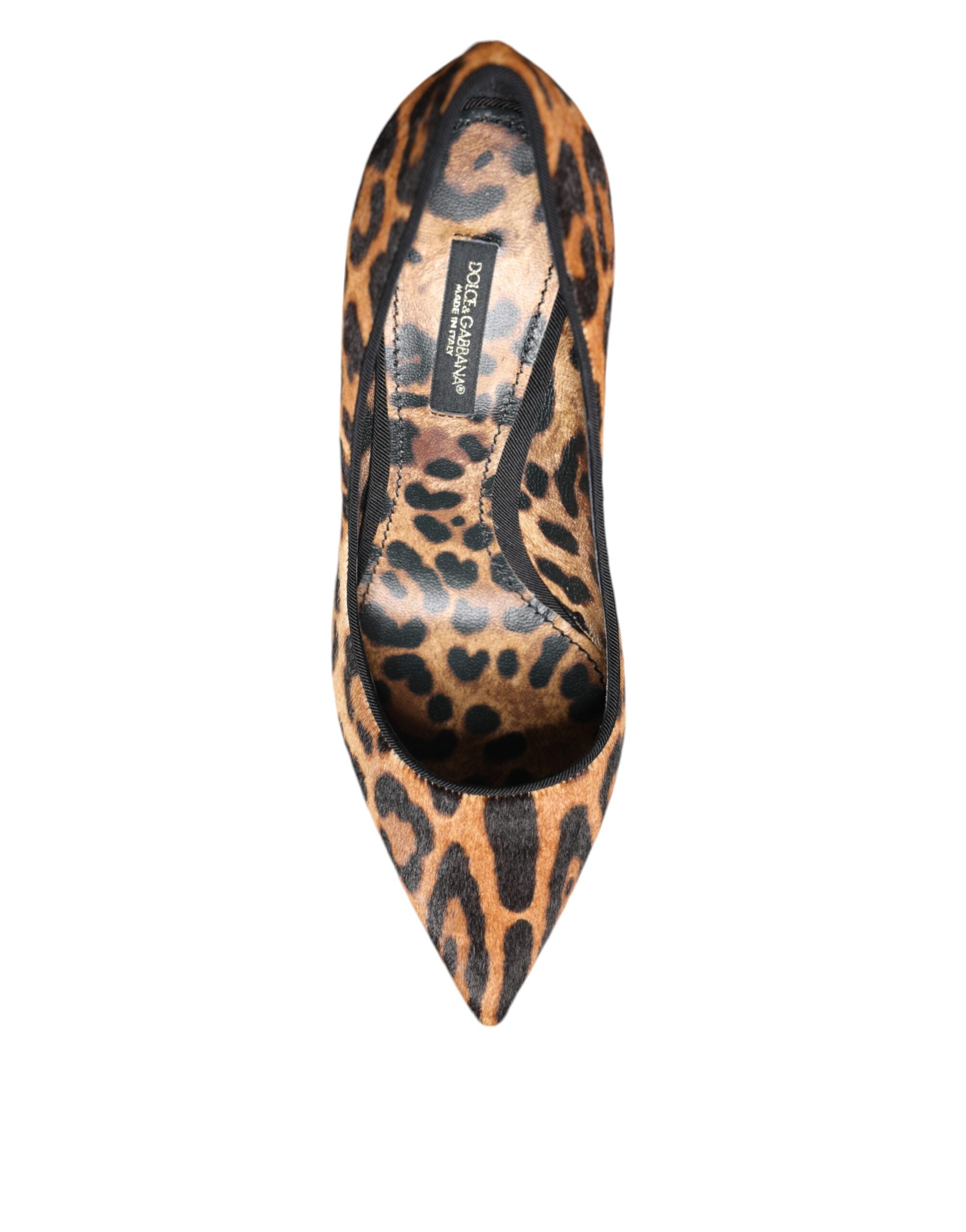 Dolce & Gabbana Braune Leoparden-Pumps aus Kalbshaar