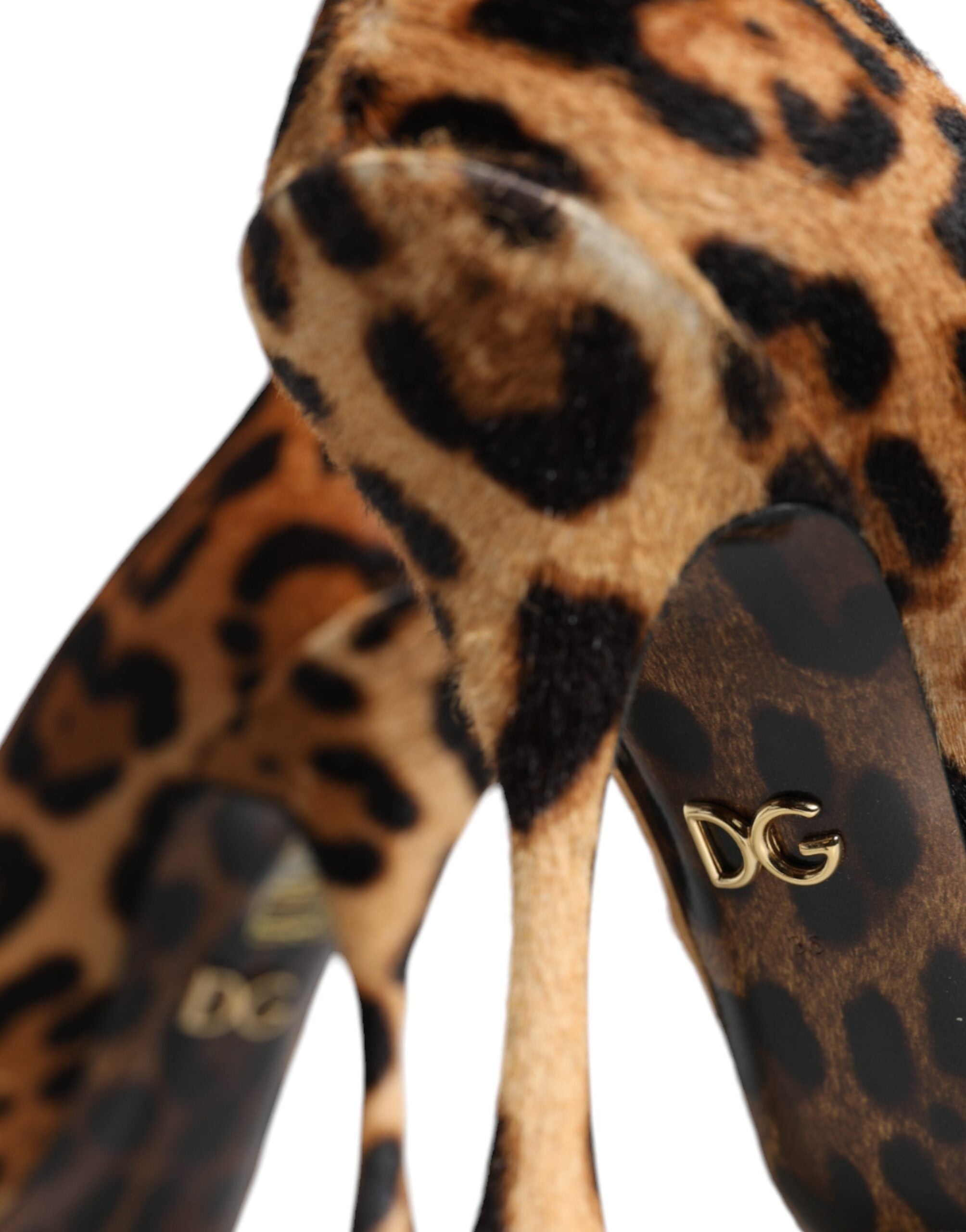 Dolce & Gabbana Braune Leoparden-Pumps aus Kalbshaar