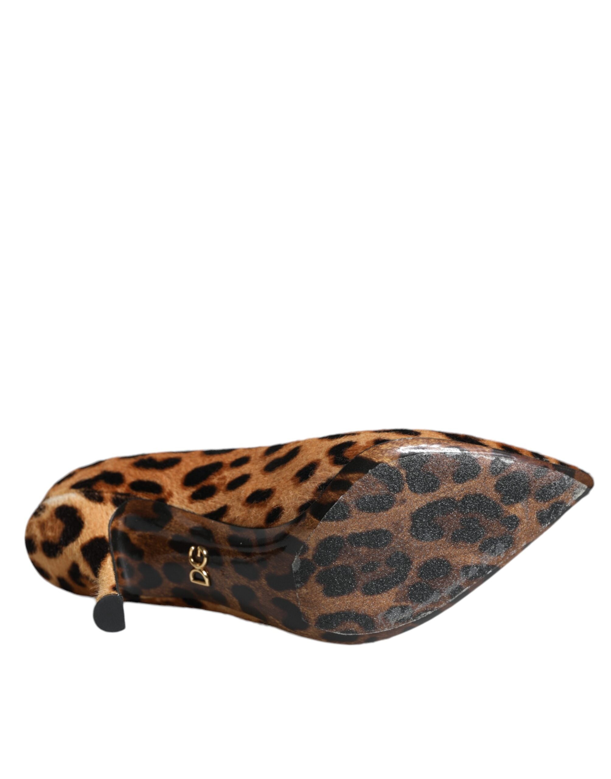 Dolce & Gabbana Braune Leoparden-Pumps aus Kalbshaar