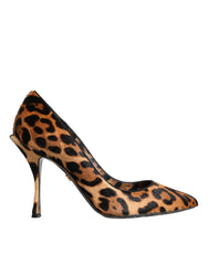 Dolce & Gabbana Braune Leoparden-Pumps aus Kalbshaar