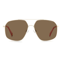 Polaroid Beige Edelstahl-Sonnenbrille
