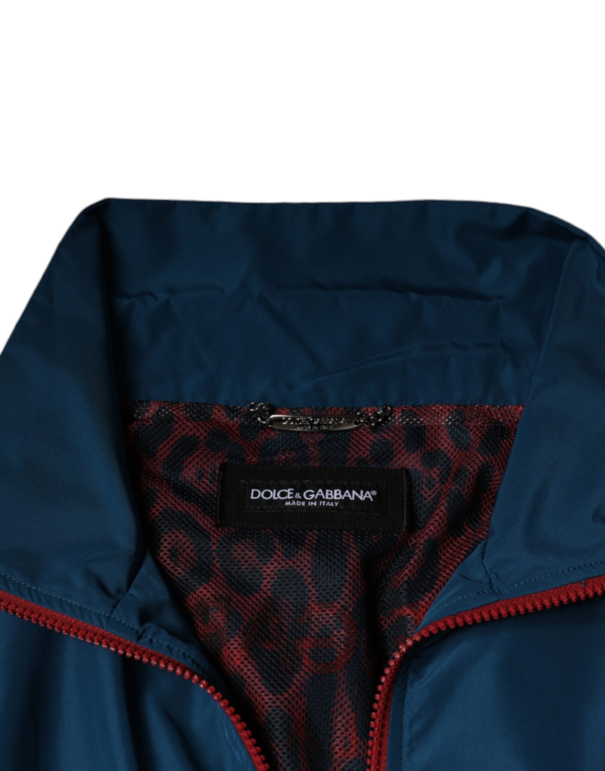 Dolce &amp; Gabbana Mehrfarbige Polyesterjacke mit durchgehendem Reißverschluss