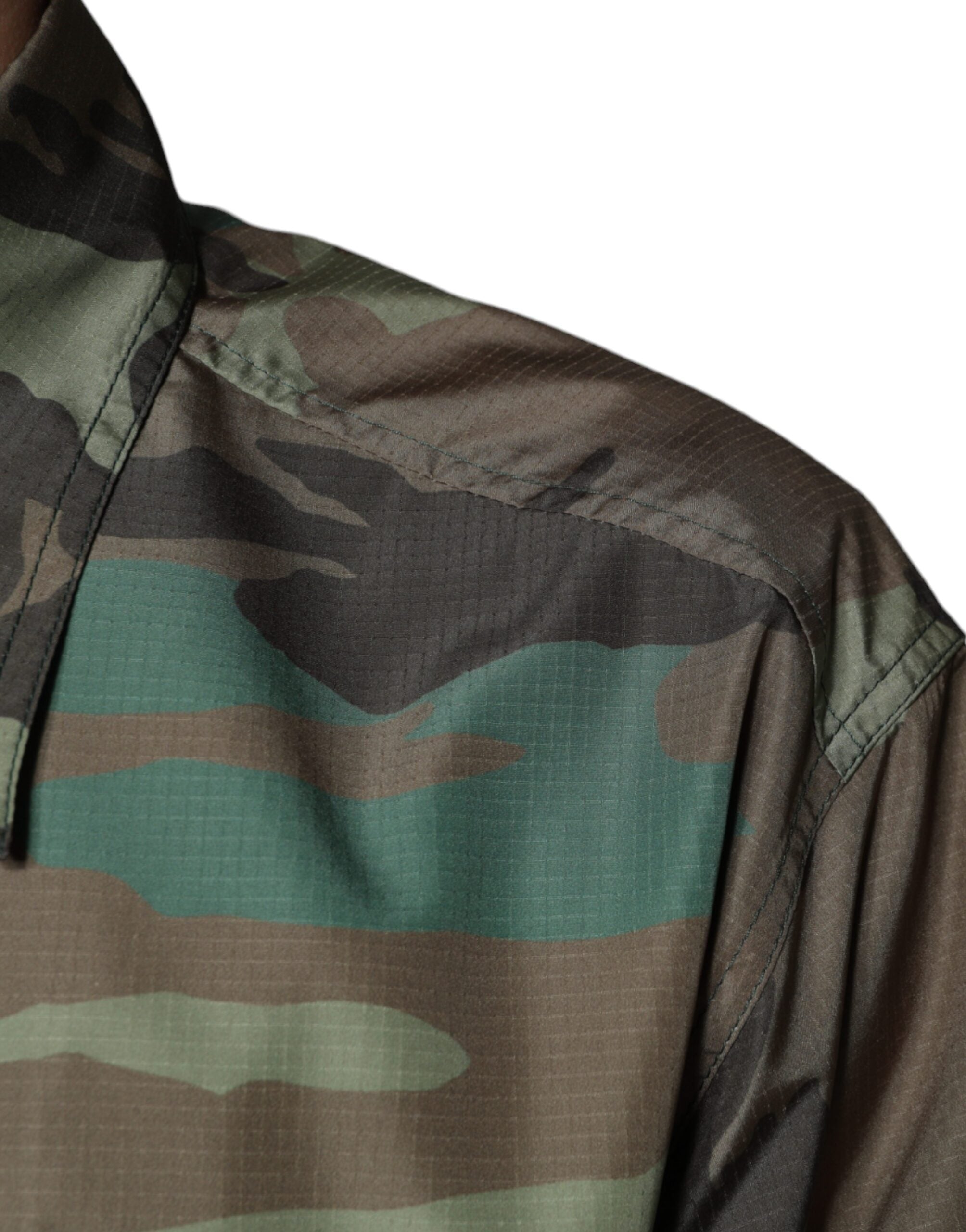 Dolce & Gabbana Multikleurig camouflage overhemd met knoopsluiting