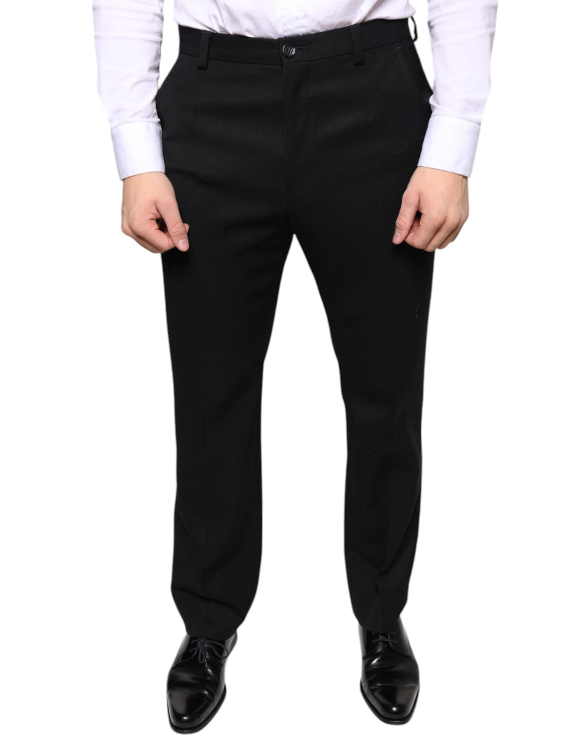 Dolce &amp; Gabbana Schwarze Skinny-Hose aus Wolle für Herren