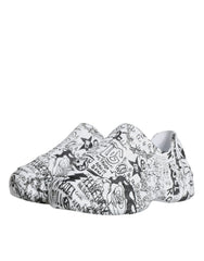 Dolce & Gabbana Wit Zwart Graffiti Daymaster Sneakers Schoenen
