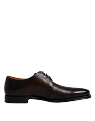 Dolce & Gabbana Bruin Lederen Veterschoenen Heren Derby Formele Schoenen