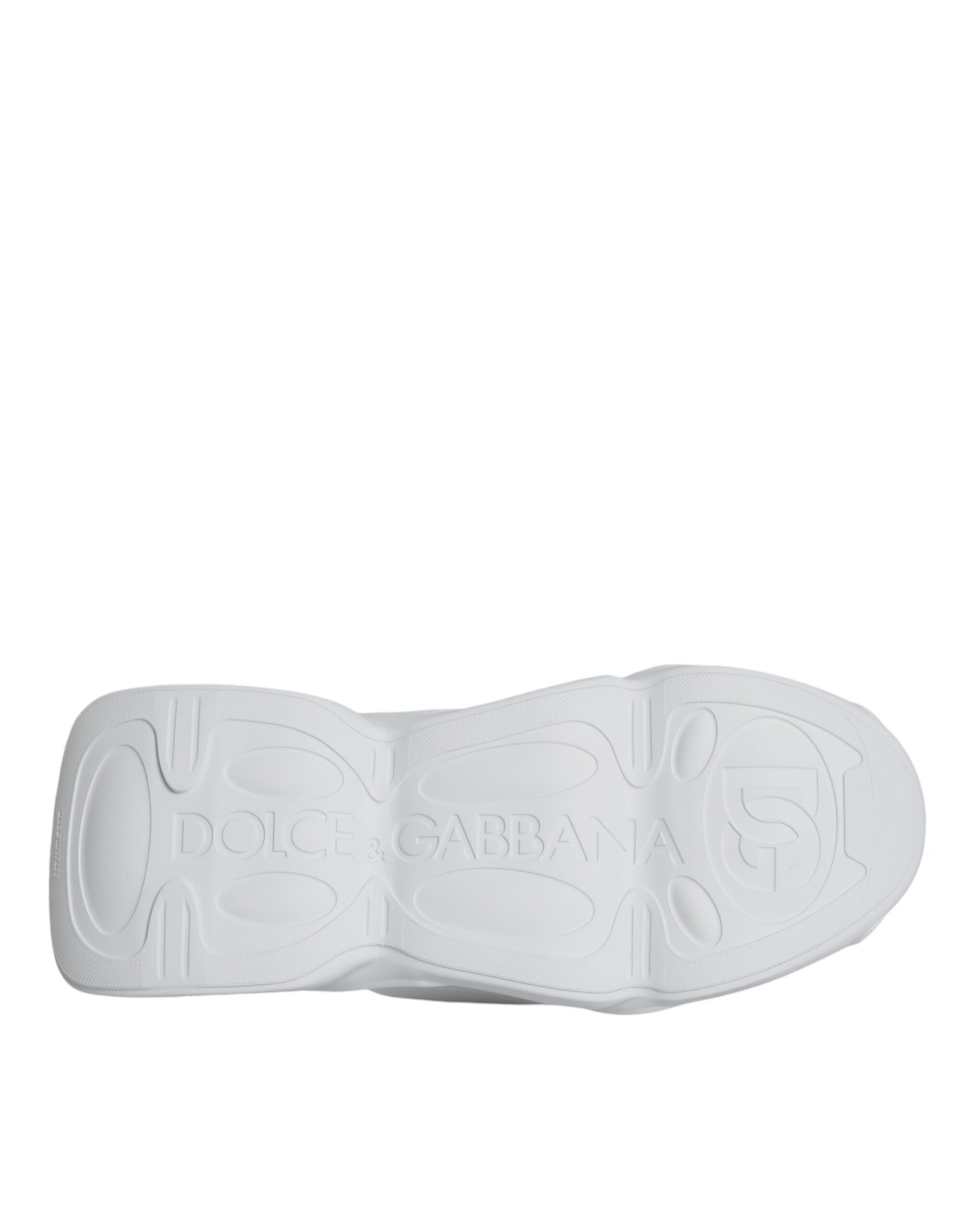 Dolce &amp; Gabbana – Weiße, gepolsterte Low-Top-Sneakers aus Stoff