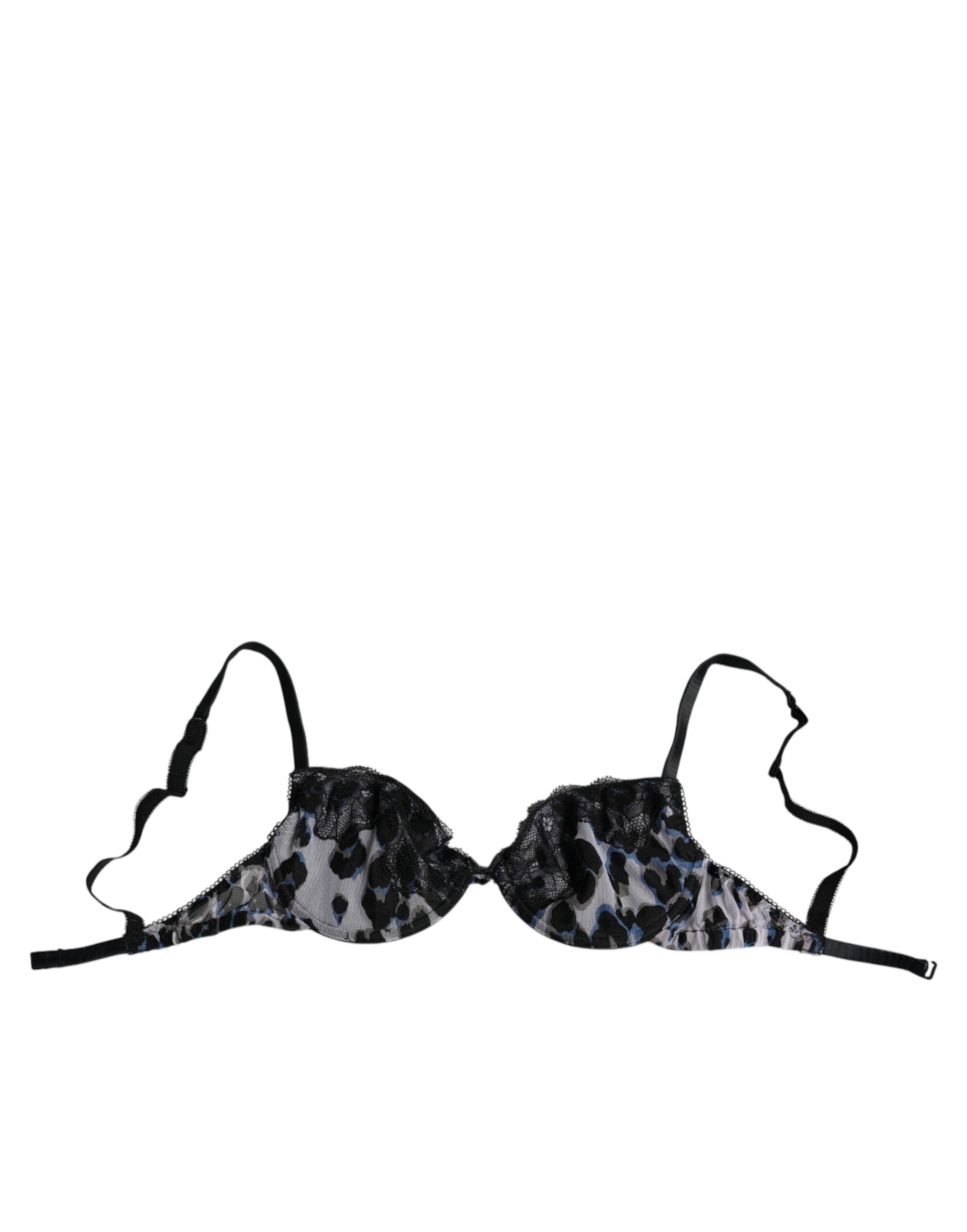 Roberto Cavalli Weißer Leopard Push-up BH Unterwäsche