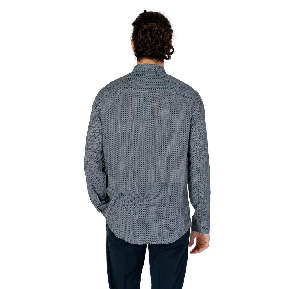 Armani Exchange Graues Viskose-Gemustertes Hemd