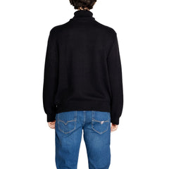 Armani Exchange Schwarzer Baumwoll-Rollkragenpullover