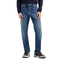 Armani Exchange Blauwe Katoenen Skinny Jeans