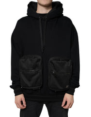 Dolce & Gabbana Zwart Hooded Pullover Mannen Sweatshirt Trui