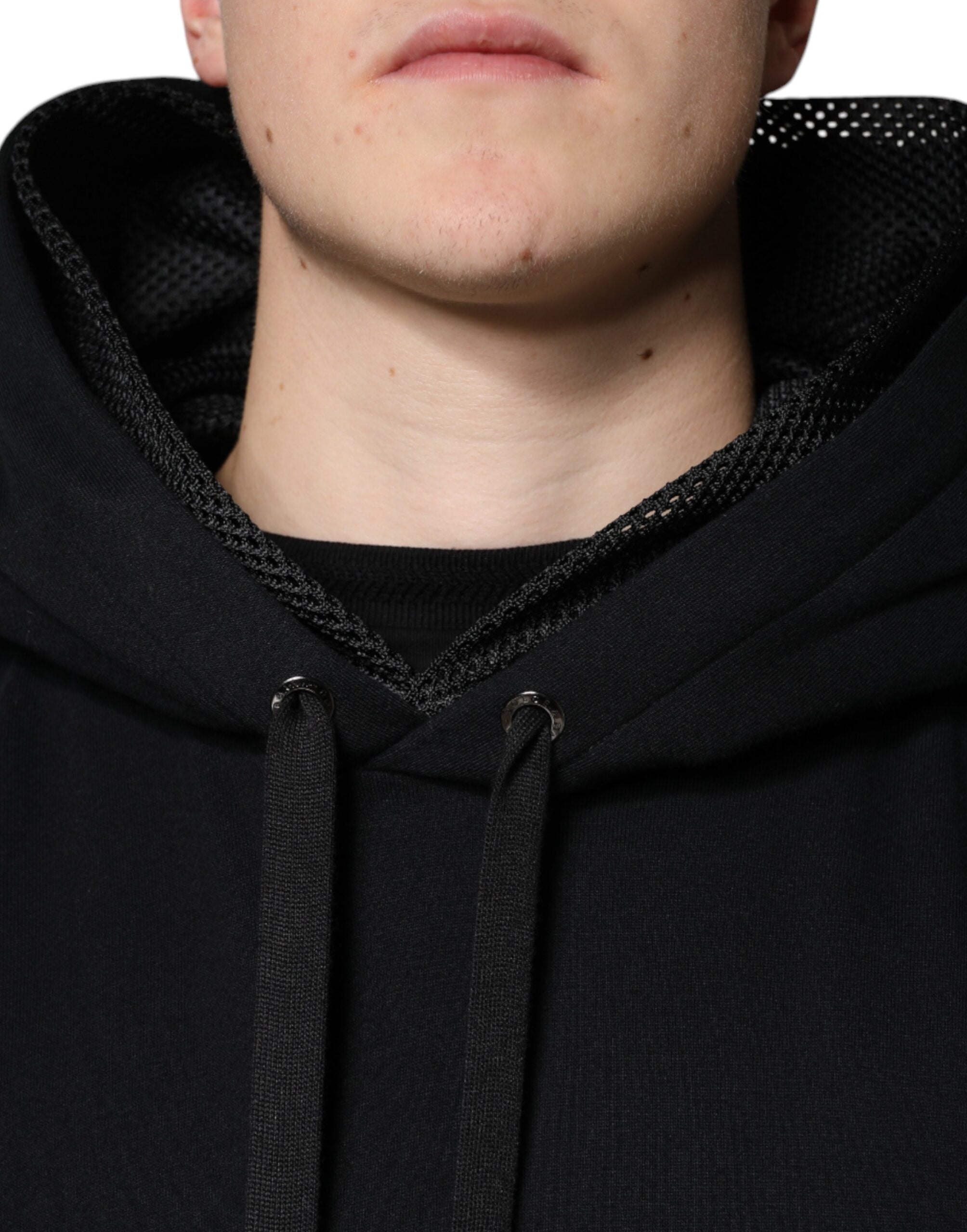 Dolce & Gabbana Zwart Hooded Pullover Mannen Sweatshirt Trui