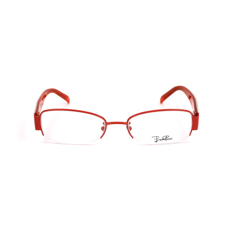 Emilio Pucci Orangefarbene Metallbrille (Gestelle)