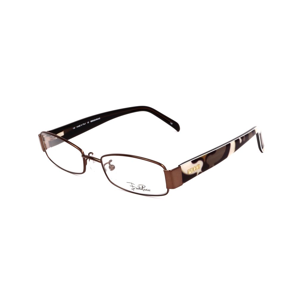 Emilio Pucci Braune Metallbrille (Gestell)