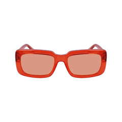 Karl Lagerfeld – Orangefarbene Sonnenbrille mit Spritzguss