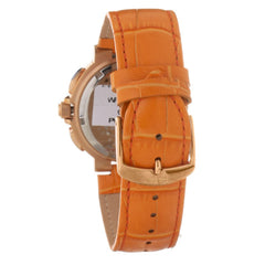 Folli Follie orangefarbene Lederarmbanduhr