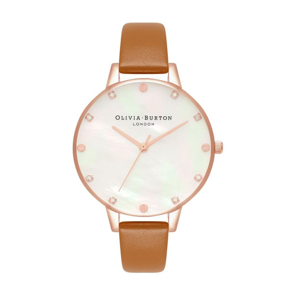 Olivia Burton Braun Künstliches Leder Armbanduhr