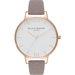 Olivia Burton Gray Kunstleren Jurk Horloge