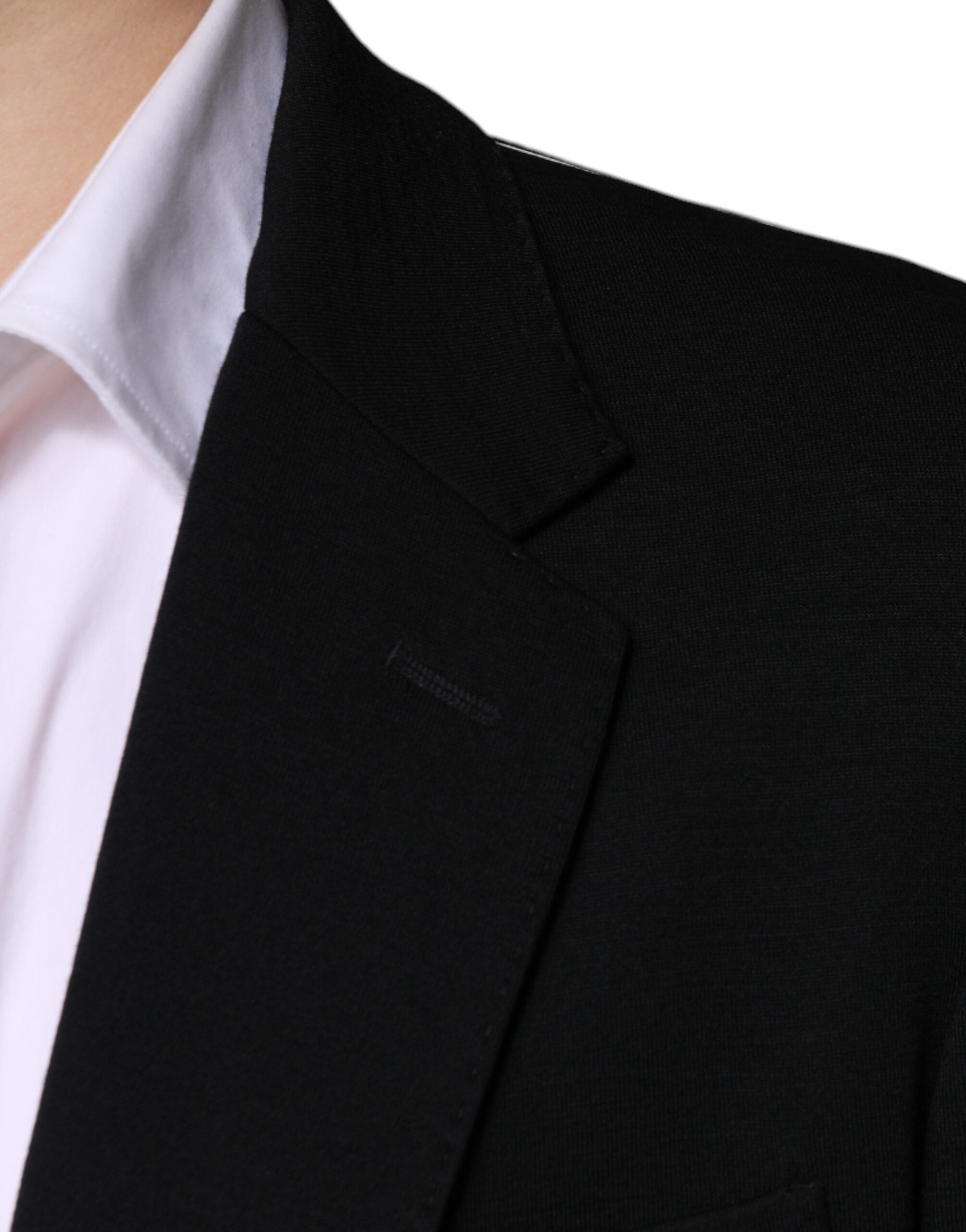 Dolce & Gabbana Zwart Wollen Enkele Rij Knopen Formele Blazer