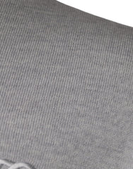 Dolce & Gabbana Hellgrauer Wollpullover mit Rundhalsausschnitt