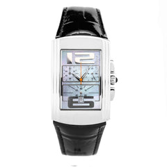 Chronotech Black Leather Dress Watch