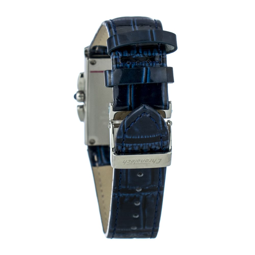 Chronotech Blue Leather Dress Watch