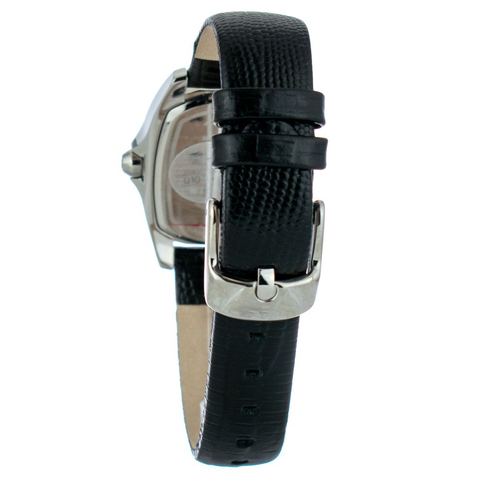 Chronotech Black Leather Dress Watch