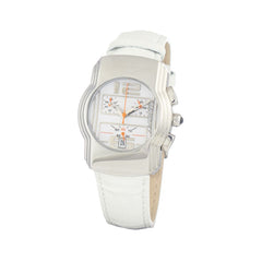 Chronotech White Leather Dress Watch