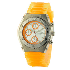 Chronotech Orangefarbene Kautschuk Sportuhr