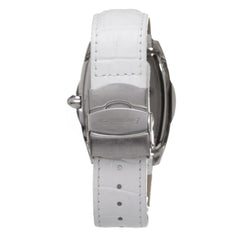 Chronotech White Leather Dress Watch