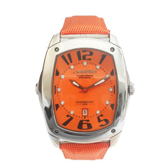 Chronotech Orange Leder Dress Watch