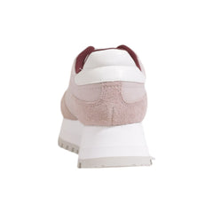 Calvin Klein Jeans Paarse Leren Lage Sneakers