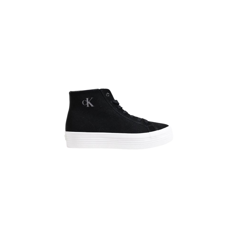 Calvin Klein Jeans Schwarze Plateau-Sneakers aus Wildleder