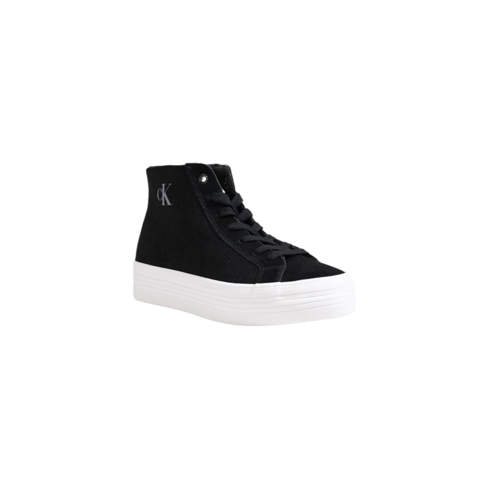Calvin Klein Jeans Schwarze Plateau-Sneakers aus Wildleder